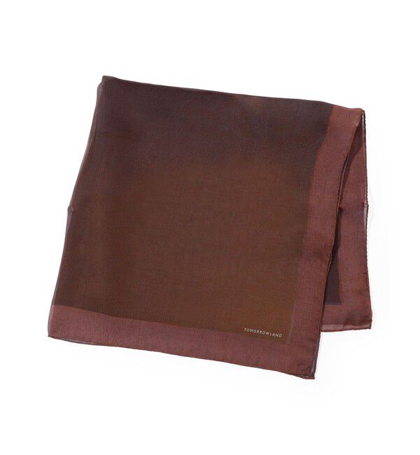 TOMORROWLAND GOODS「TOMORROWLAND シルクシフォン 2重仕立てポケットチーフスカーフ」|バンダナ・スカーフ|64 ボルドー系
