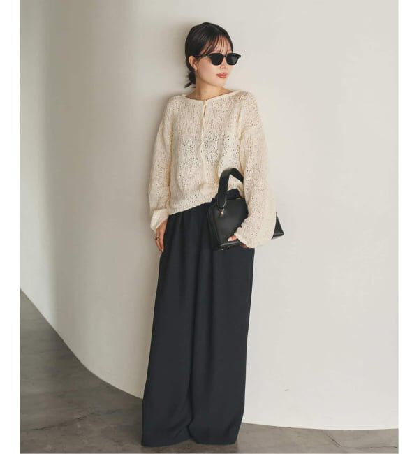 Plage「《WEB限定追加》Fringe yarn カーディガン 4」|カーディガン|
