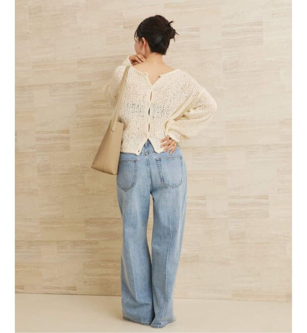 Plage「《WEB限定追加》Fringe yarn カーディガン 4」|カーディガン|