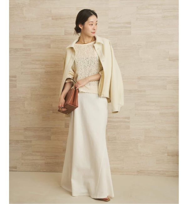 Plage「《WEB限定追加》Fringe yarn カーディガン 4」|カーディガン|