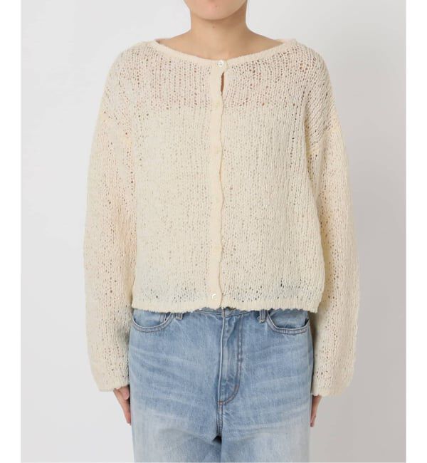 Plage「《WEB限定追加》Fringe yarn カーディガン 4」|カーディガン|