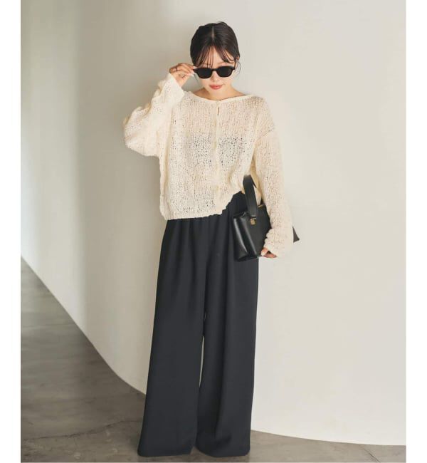 Plage「《WEB限定追加》Fringe yarn カーディガン 4」|カーディガン|