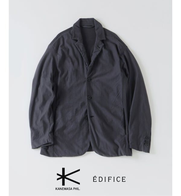 EDIFICE「《予約》Kanemasa Phil. (カネマサ フィル) 別注 36G Wool Fulling 3B ジャケット」|テーラードジャケット|グレーA