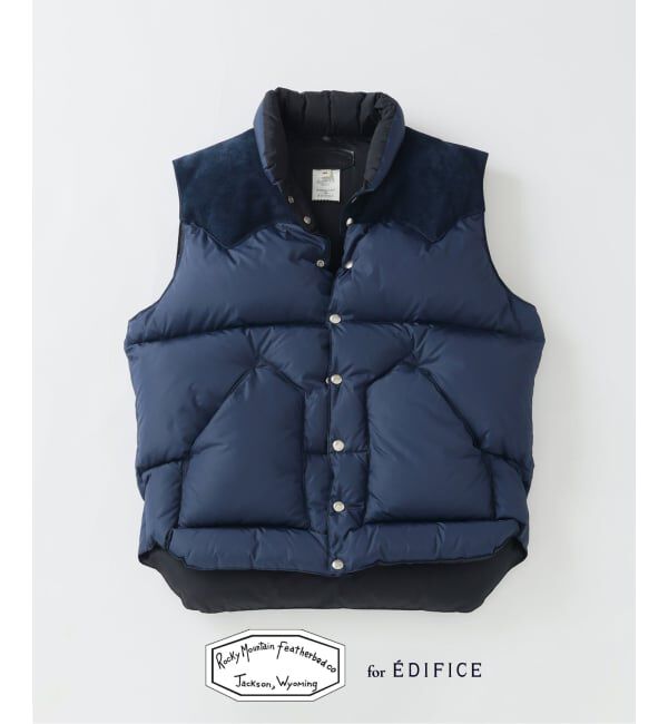 EDIFICE「《予約》RMFC（ロッキーマウンテン）別注 CHRISTY VEST」|ダウン|ネイビー