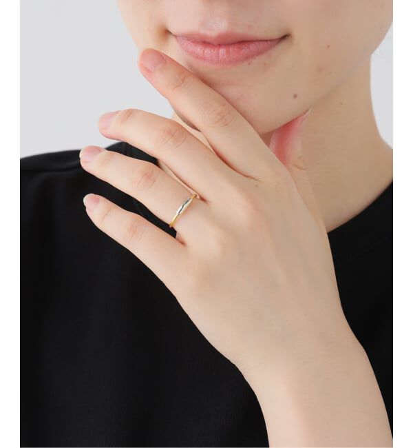 JOURNAL STANDARD「【VALENTINE /ヴァレンタイン】Bi-color Pipe Ring/gold base」|リング|
