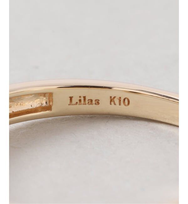 Lilas by Spick&Span「《予約》オニキス*ブラックダイヤアシンメトリーリング K10」|リング|