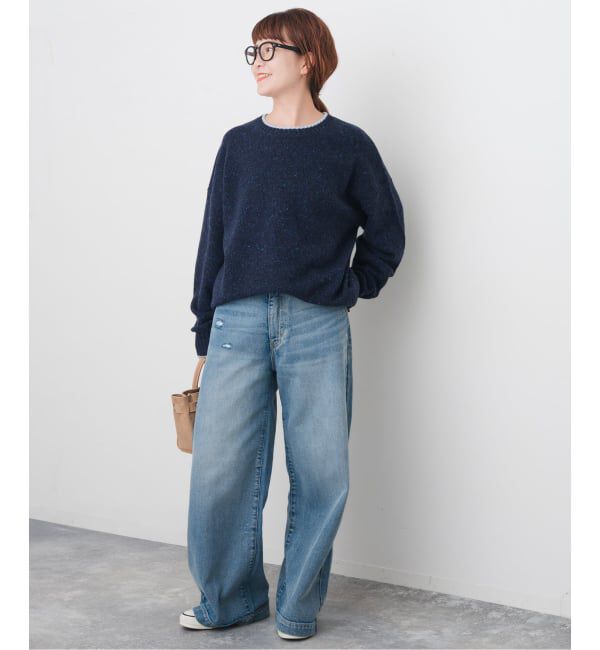 Spick and Span「《WEB限定 / 追加予約》ロゴインターシャニット」|ニット・セーター|