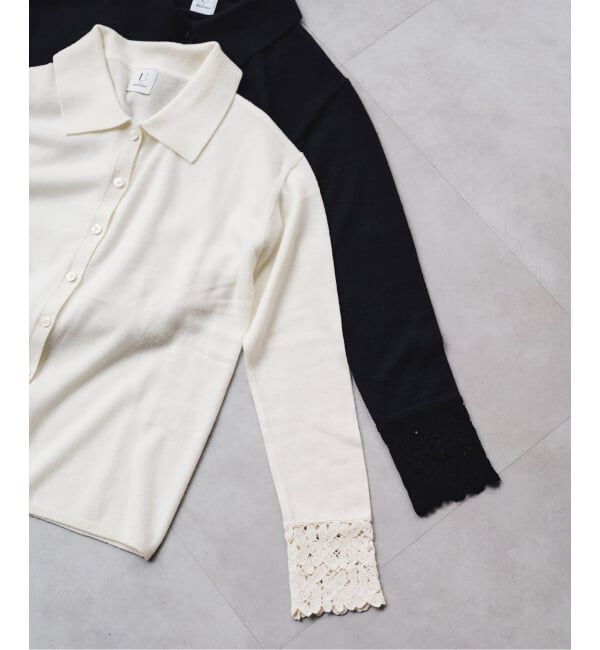 U by SPICK&SPAN「《予約》レースカフスニットシャツ」|ニット・セーター|