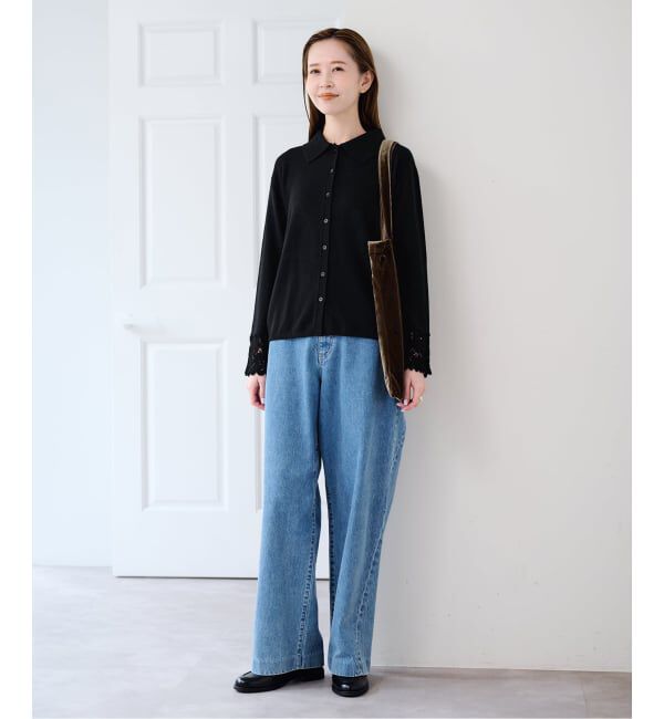 U by SPICK&SPAN「《予約》レースカフスニットシャツ」|ニット・セーター|
