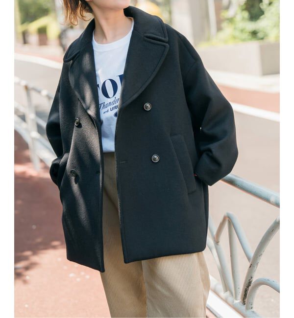 Spick and Span「《新色有り / 追加予約》TICCA / ティッカ ピーコート」|ピーコート|ブラック