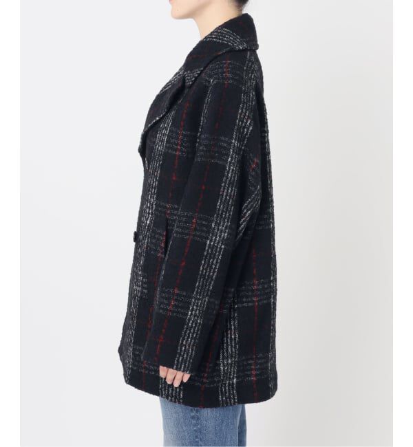 Spick and Span「《予約》TICCA / ティッカ ウールチェックピーコート」|ピーコート|