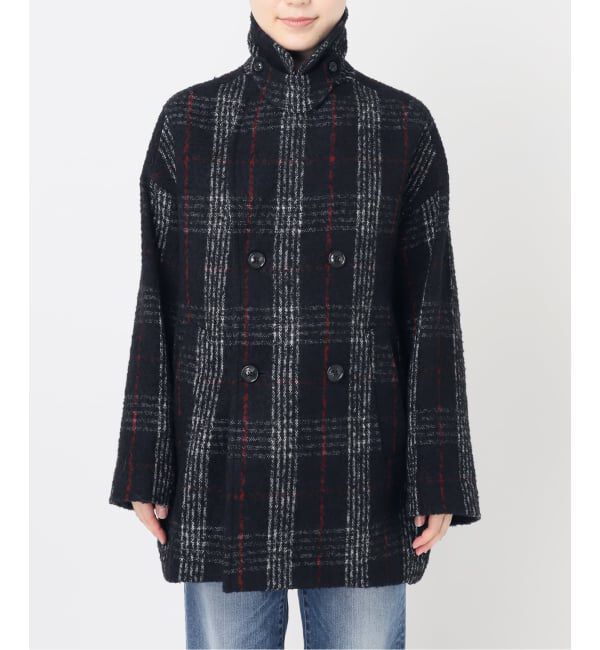 Spick and Span「《予約》TICCA / ティッカ ウールチェックピーコート」|ピーコート|