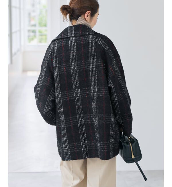 Spick and Span「《予約》TICCA / ティッカ ウールチェックピーコート」|ピーコート|