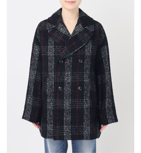 Spick and Span「《予約》TICCA / ティッカ ウールチェックピーコート」|ピーコート|