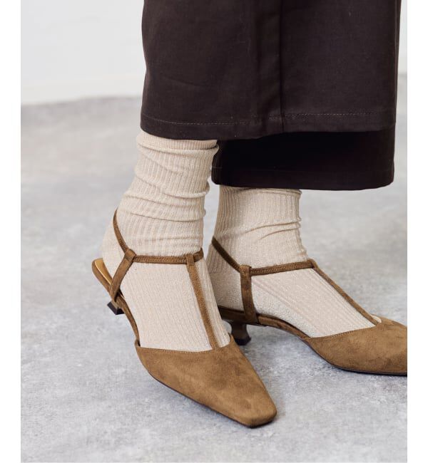  「LETALON ZERO MANA LAME socks」|ソックス|ゴールド