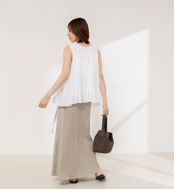 NOLLEY'S「【MARILYN MOON/マリリーンムーン】sheer check 2way gathered blouse」|シャツ・ブラウス|