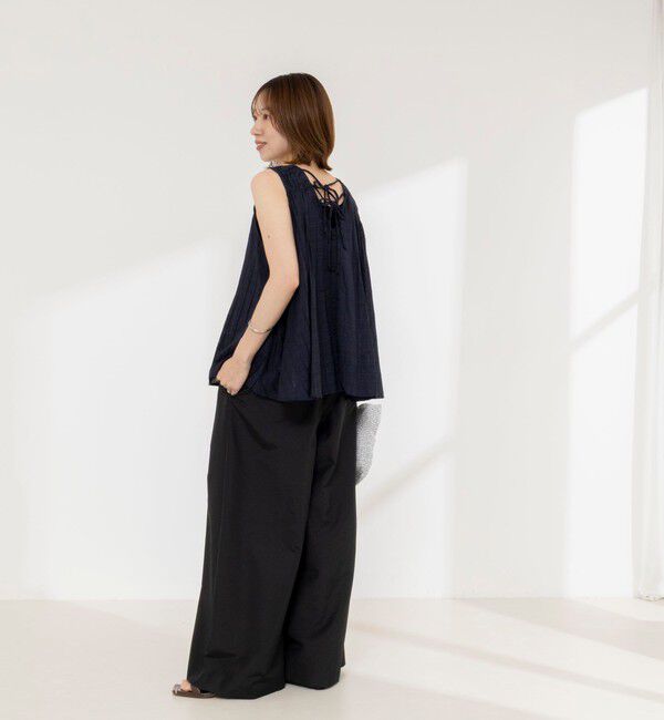 NOLLEY'S「【MARILYN MOON/マリリーンムーン】sheer check 2way gathered blouse」|シャツ・ブラウス|