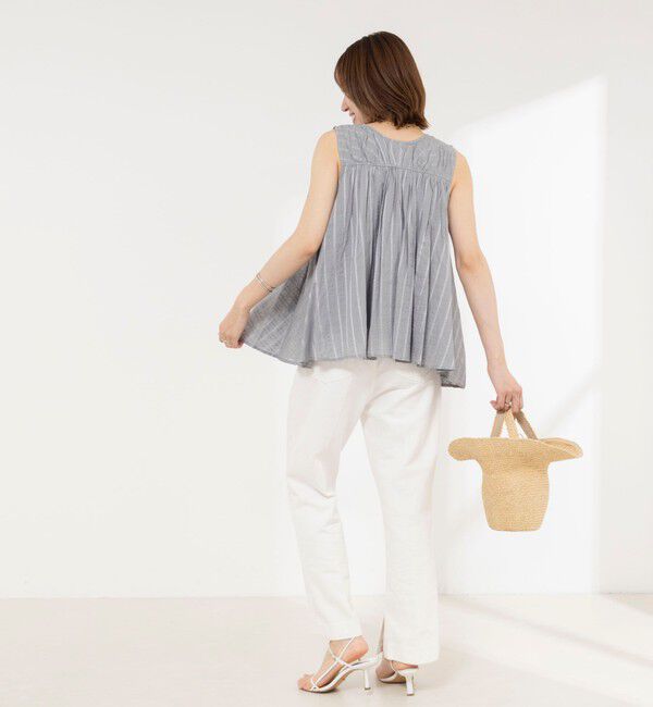 NOLLEY'S「【MARILYN MOON/マリリーンムーン】sheer check 2way gathered blouse」|シャツ・ブラウス|