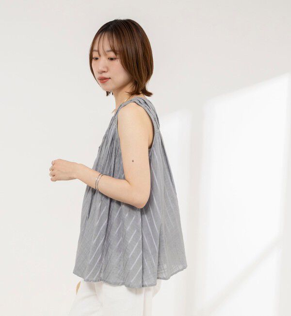 NOLLEY'S「【MARILYN MOON/マリリーンムーン】sheer check 2way gathered blouse」|シャツ・ブラウス|