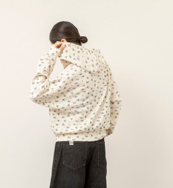 MAQWEL「【MAQWEL/マクウェル】Flower Waffleジップパーカー」|Tシャツ・カットソー|