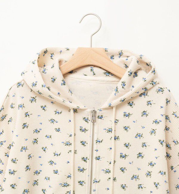 MAQWEL「【MAQWEL/マクウェル】Flower Waffleジップパーカー」|Tシャツ・カットソー|