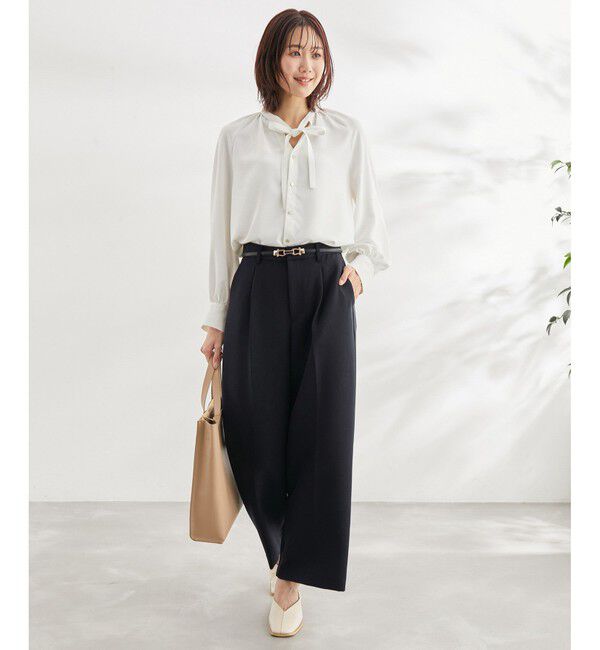 Rope&rsquo;Picnic「【360&deg;ウルトラストレッチ】セットアップ対応/ワイドパンツ【一部店舗限定34,42サイズ】」|チノ|