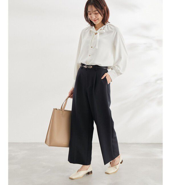 Rope&rsquo;Picnic「【360&deg;ウルトラストレッチ】セットアップ対応/ワイドパンツ【一部店舗限定34,42サイズ】」|チノ|