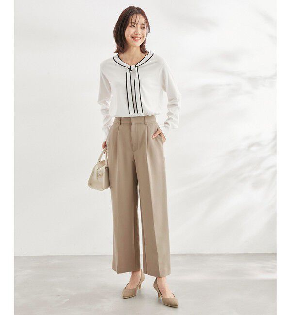 Rope&rsquo;Picnic「【360&deg;ウルトラストレッチ】セットアップ対応/ワイドパンツ【一部店舗限定34,42サイズ】」|チノ|