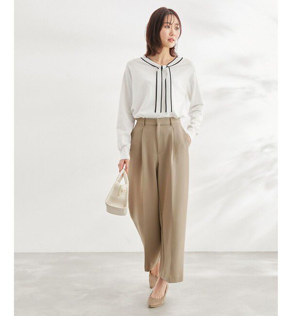 Rope&rsquo;Picnic「【360&deg;ウルトラストレッチ】セットアップ対応/ワイドパンツ【一部店舗限定34,42サイズ】」|チノ|