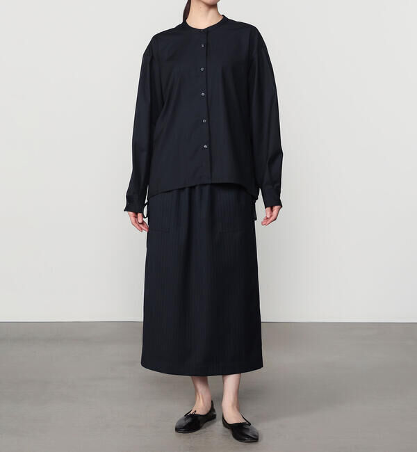  「nicholson & nicholson | 〈別注〉 ドローストリング長袖ブラウス WOMEN」|シャツ・ブラウス|