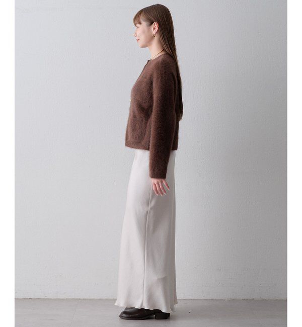  「〈WEB限定カラーあり〉カシミヤ混ファークルーネックニットジャケット」|ニット・セーター|