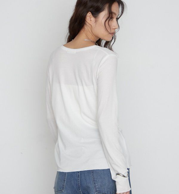  「《レイヤードスタイル》キュプラコットンVカーディガン」|Tシャツ・カットソー|