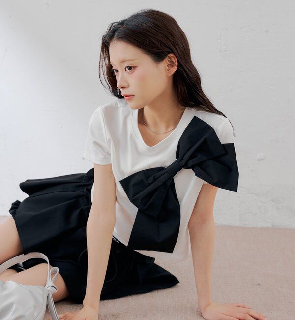  「リボンデザインチビT」|Tシャツ・カットソー|