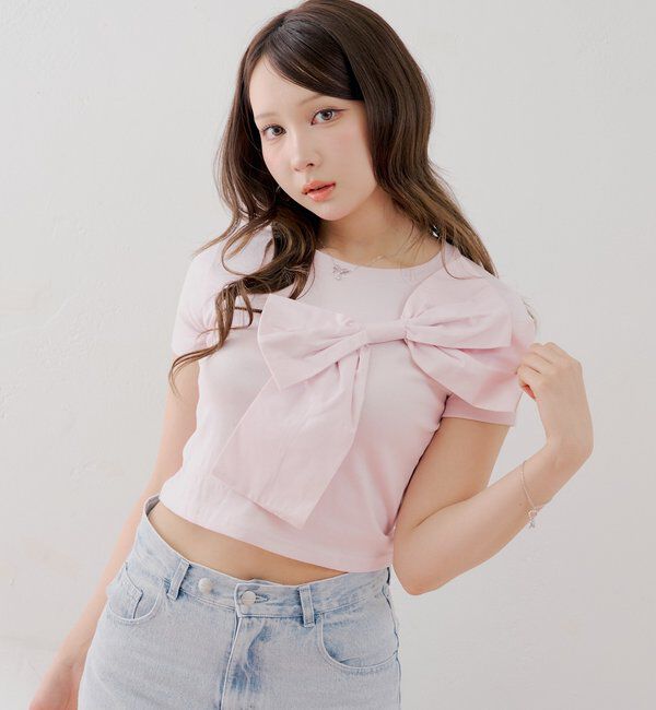  「リボンデザインチビT」|Tシャツ・カットソー|