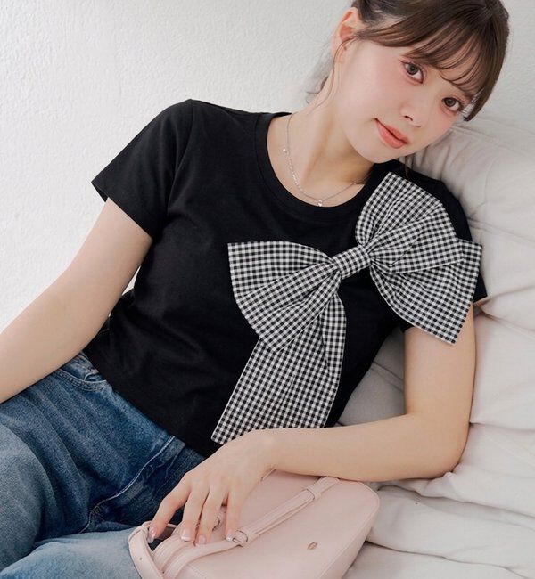  「リボンデザインチビT」|Tシャツ・カットソー|ブラックその他2