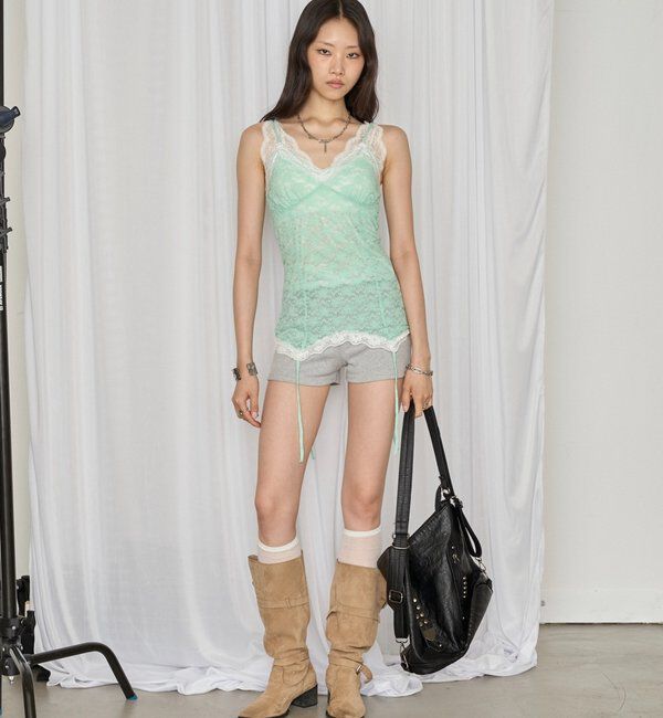  「【26AW LOOK掲載品番】レースガーターキャミ」|キャミソール|
