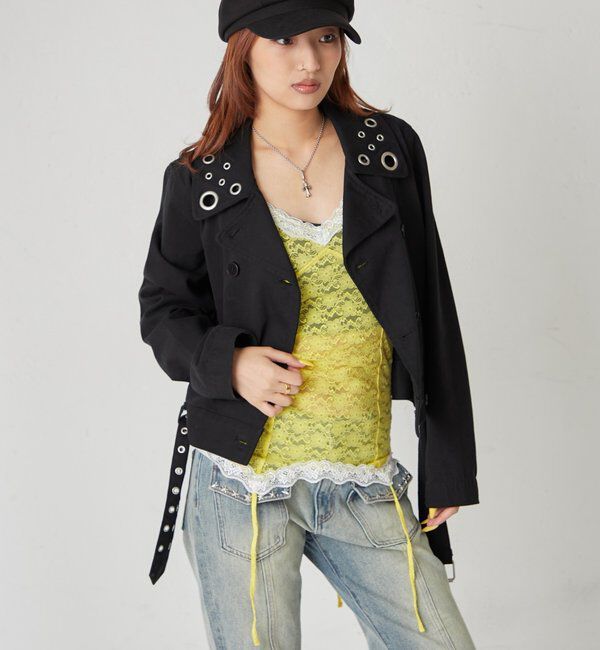 「【26AW LOOK掲載品番】レースガーターキャミ」|キャミソール|