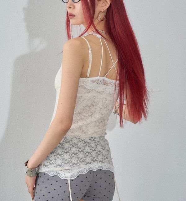  「【26AW LOOK掲載品番】レースガーターキャミ」|キャミソール|