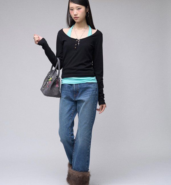  「【26AW LOOK掲載品番】2wayラギッドファーデニム」|デニム|