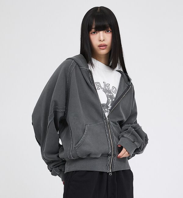 ABAHOUSE「【RUSSELL&times;jieDa】 Campus Sweat Zip Hoodie」|パーカー|