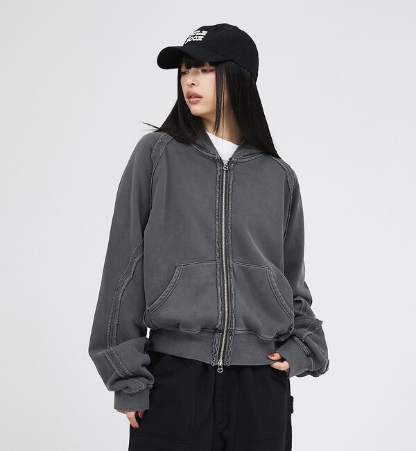 ABAHOUSE「【RUSSELL&times;jieDa】 Campus Sweat Zip Hoodie」|パーカー|