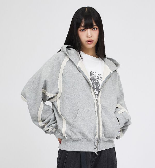 ABAHOUSE「【RUSSELL&times;jieDa】 Campus Sweat Zip Hoodie」|パーカー|