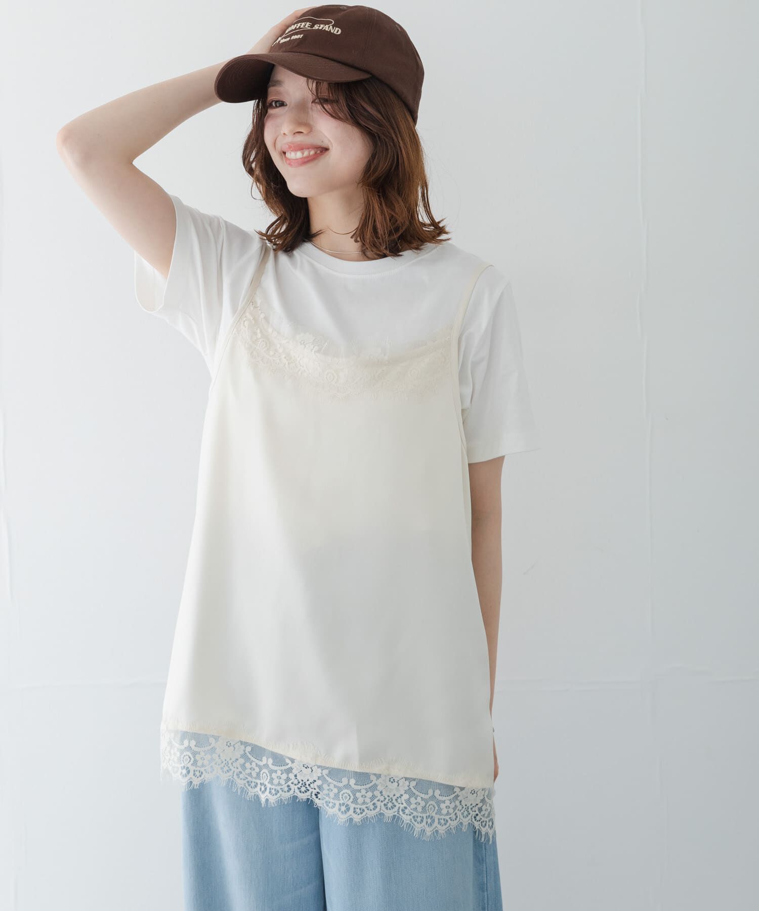 Sonny Label 「レースキャミソール&times;Tシャツ SET」|Tシャツ・カットソー|