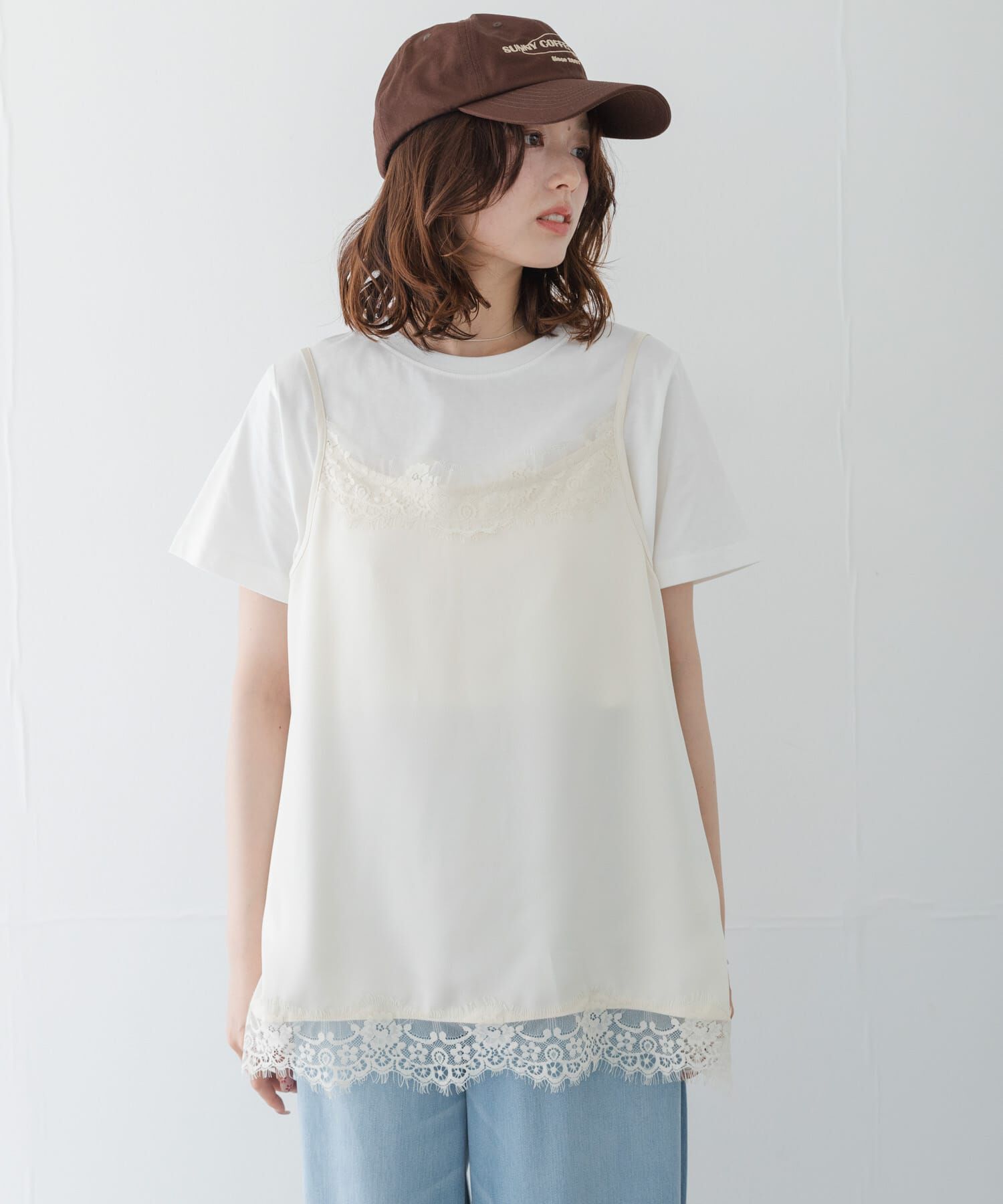 Sonny Label 「レースキャミソール&times;Tシャツ SET」|Tシャツ・カットソー|