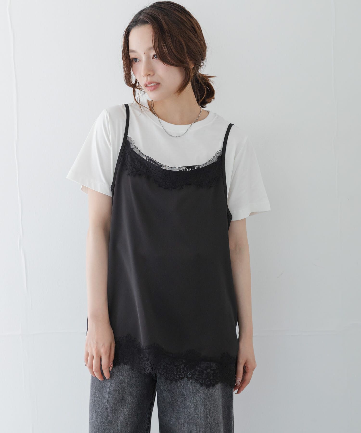 Sonny Label 「レースキャミソール&times;Tシャツ SET」|Tシャツ・カットソー|