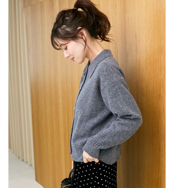  「襟ツキビジューボタンカーディガン」|カーディガン|