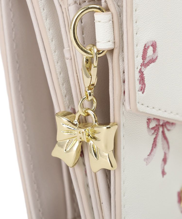 Maison de FLEUR「リボン刺繍ミニウォレット」|財布|