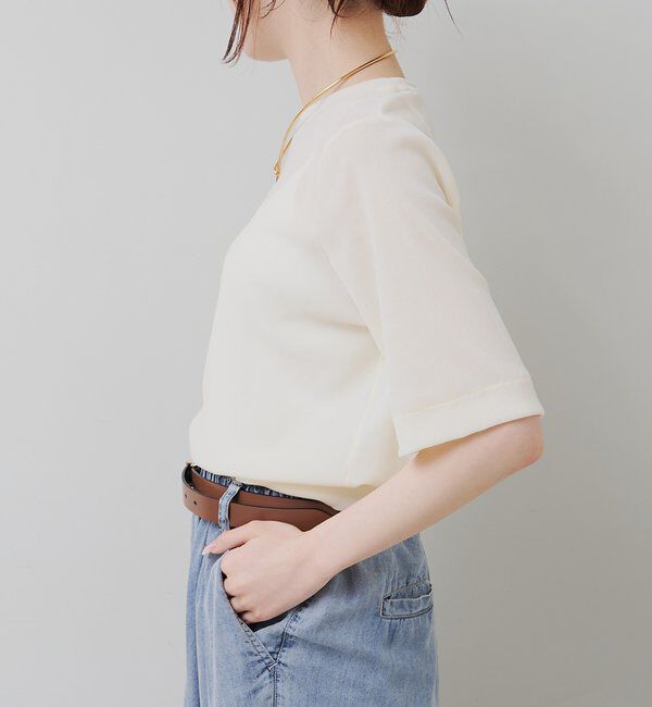  「シアーベロアハーフスリーブT」|Tシャツ・カットソー|