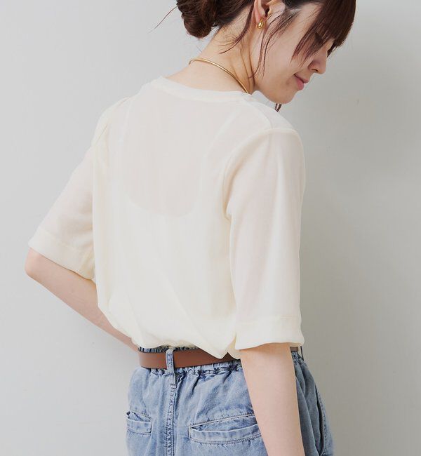  「シアーベロアハーフスリーブT」|Tシャツ・カットソー|