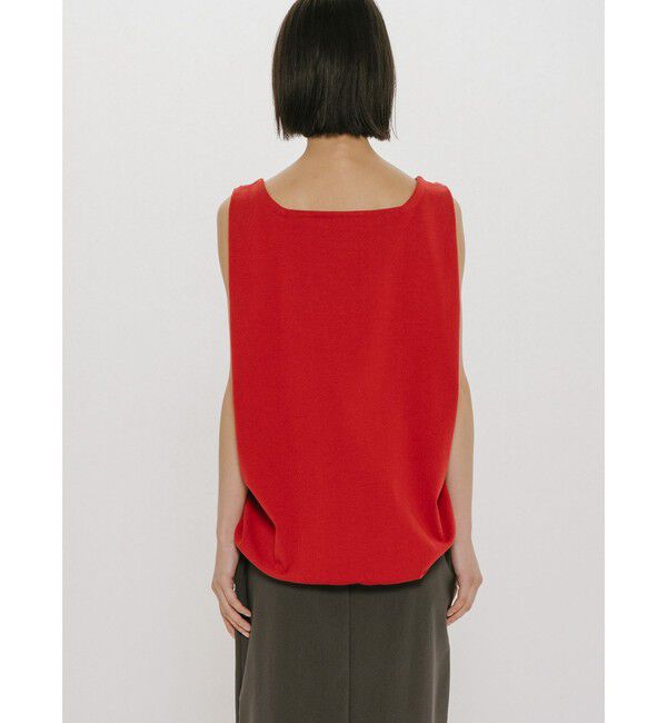 MIDIUMISOLID「MIDIUMISOLID for Ladies タックノースリーブワイドベスト」|ベスト・ジレ|
